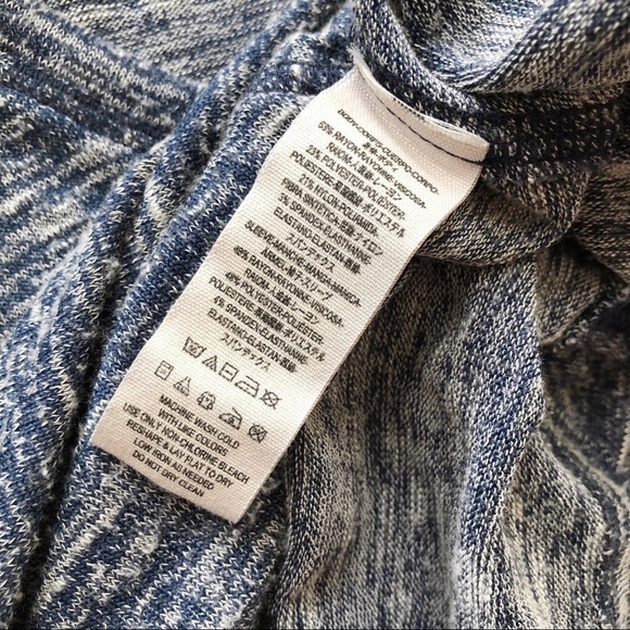 Free People We The Free blue top tee red stripe long sleeves small - Picture 12 of 12